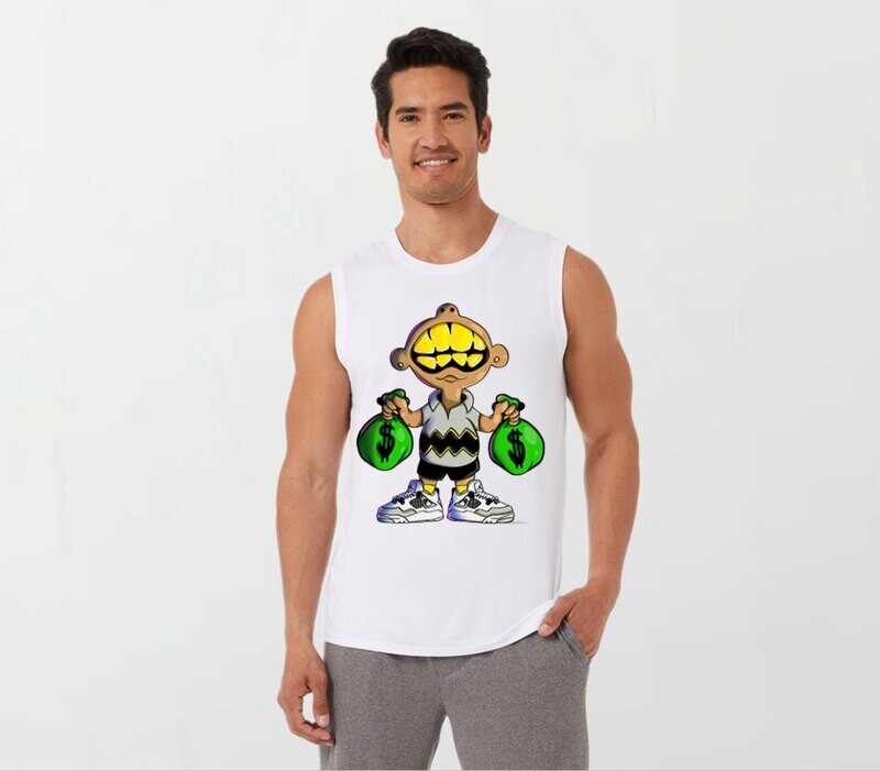 Brown bags_Elite Sleeveless Tee white