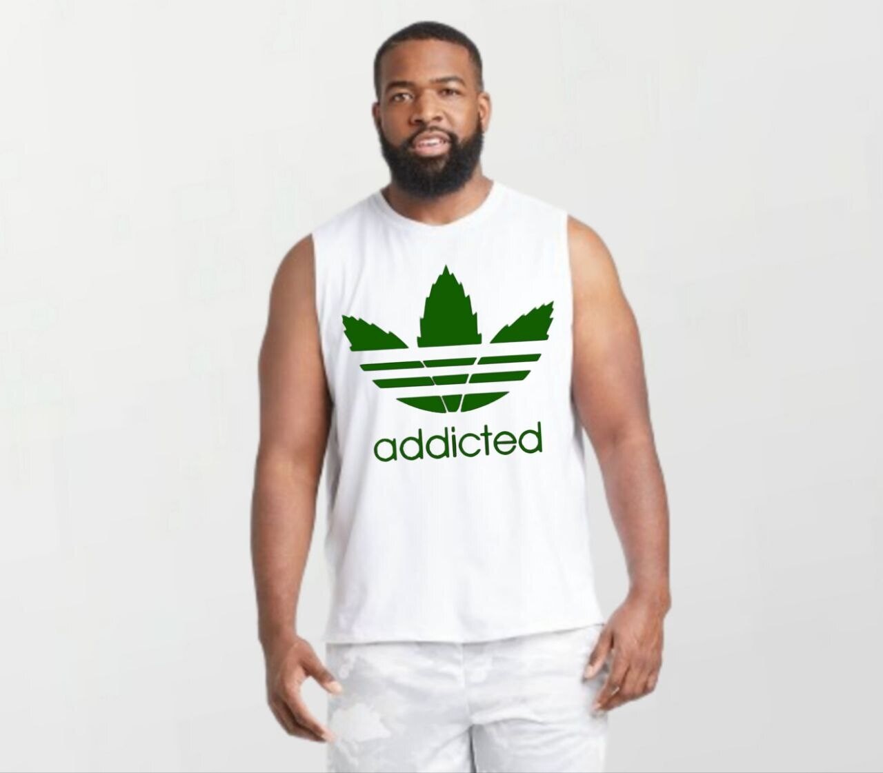 Addicted_Elite Sleeveless Tee white