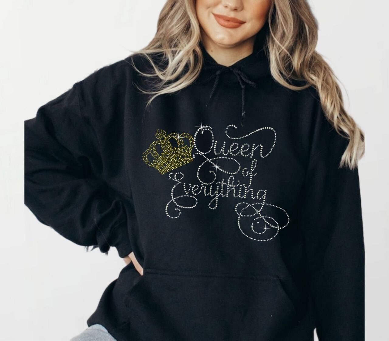 Queen of everything_Women&#39;s Elite Hoodie black