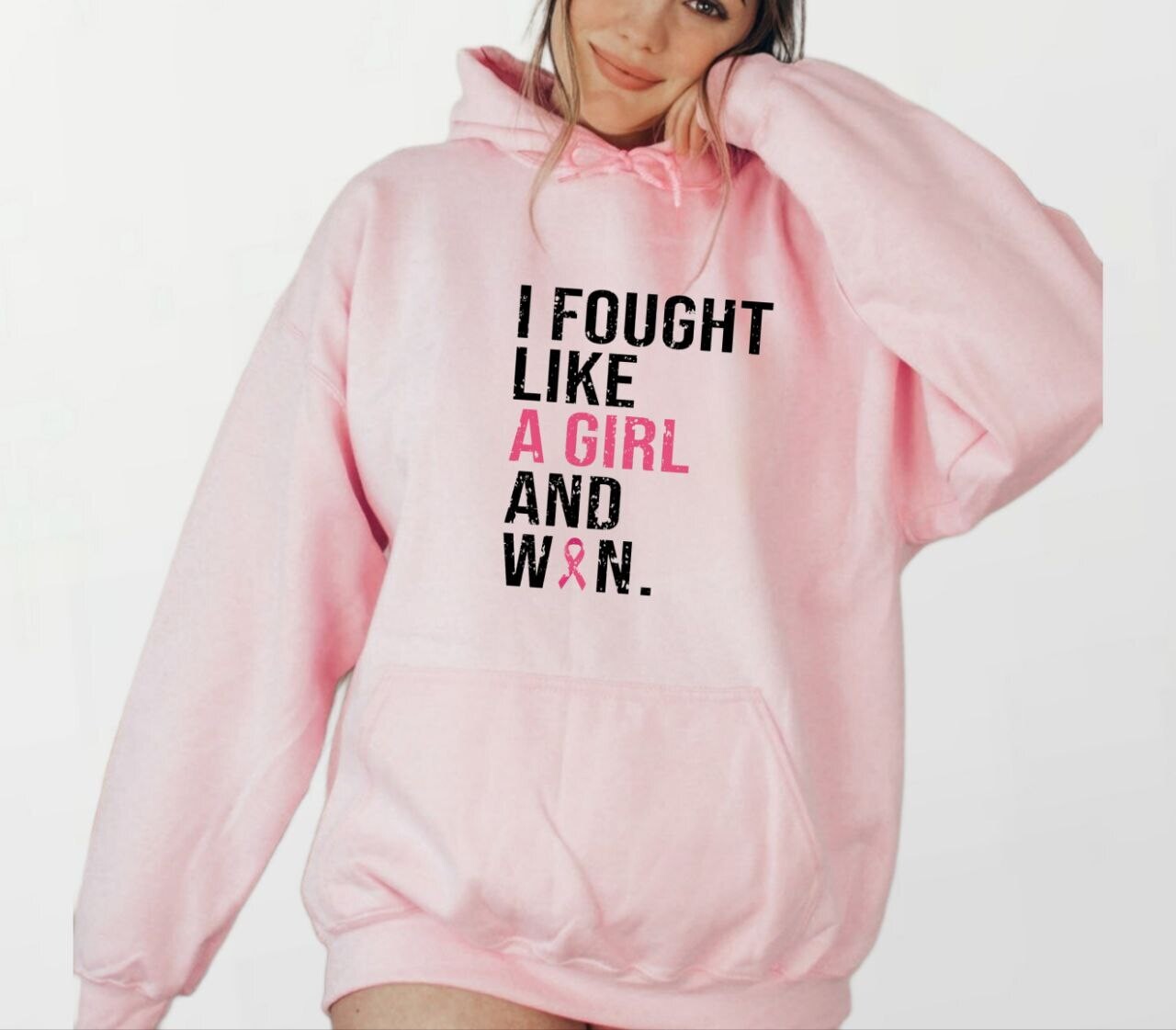 Like a girl_Women&#39;s Elite Hoodie pink