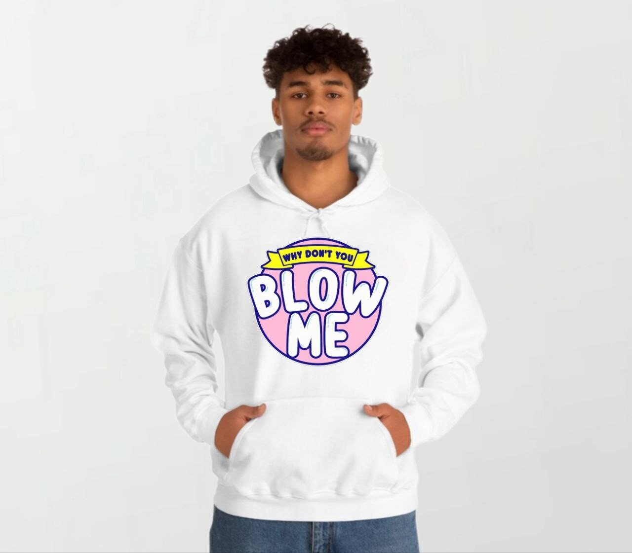Blow me_Elite Hoodie white