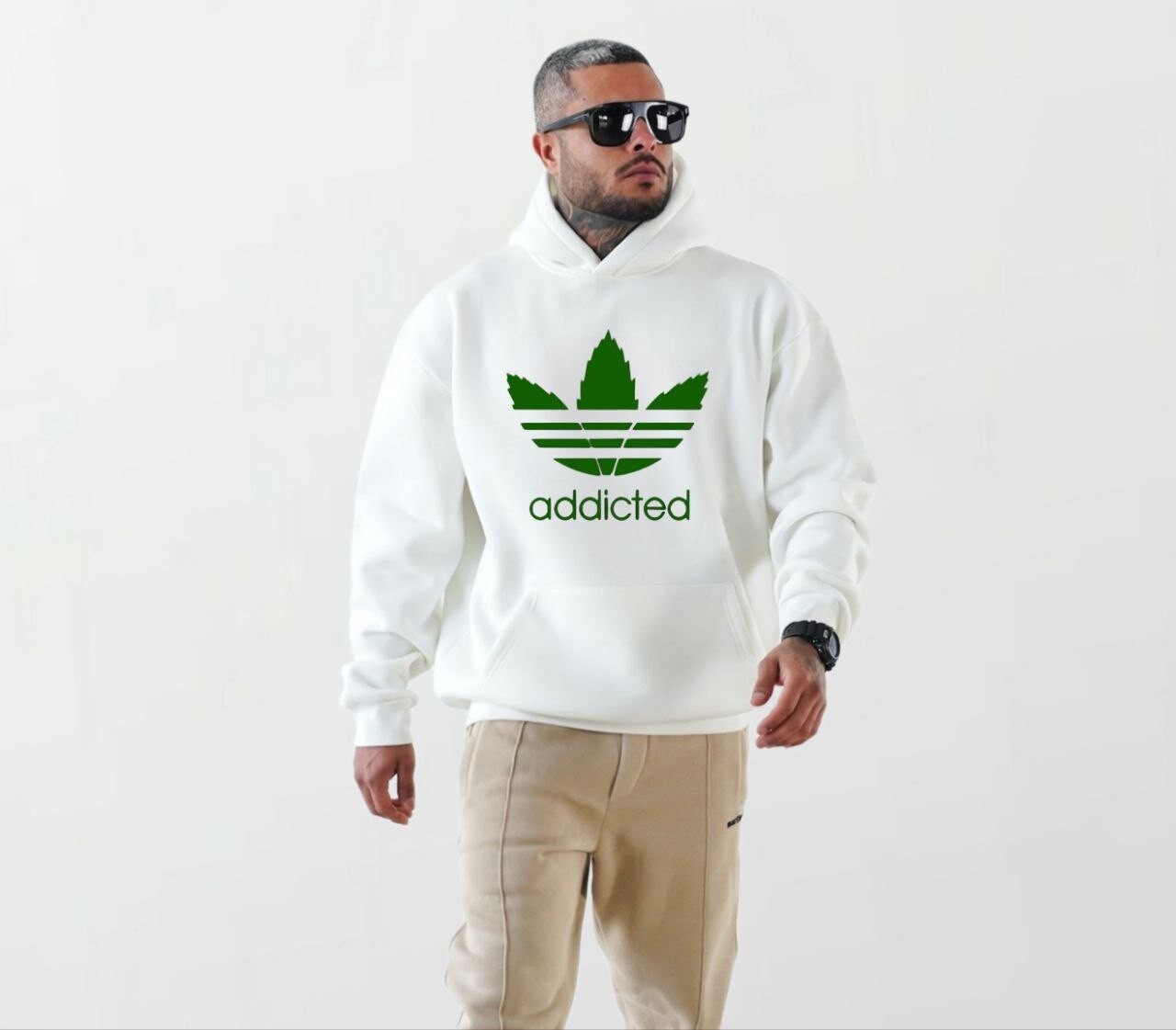 Addicted_Elite Hoodie white