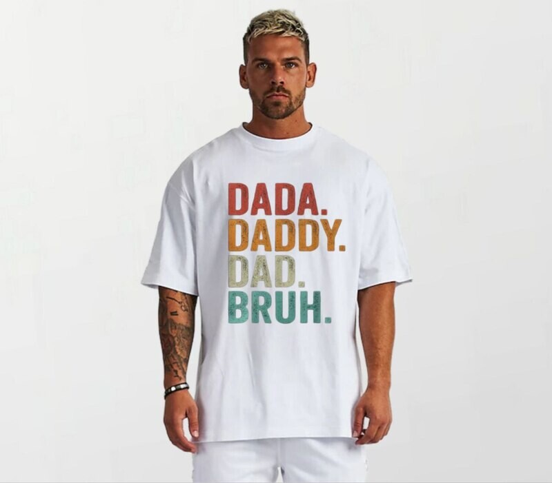 daddy bruh_Elite Tee white/black