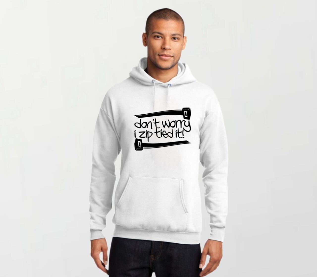 Zip tied_Elite Hoodie white