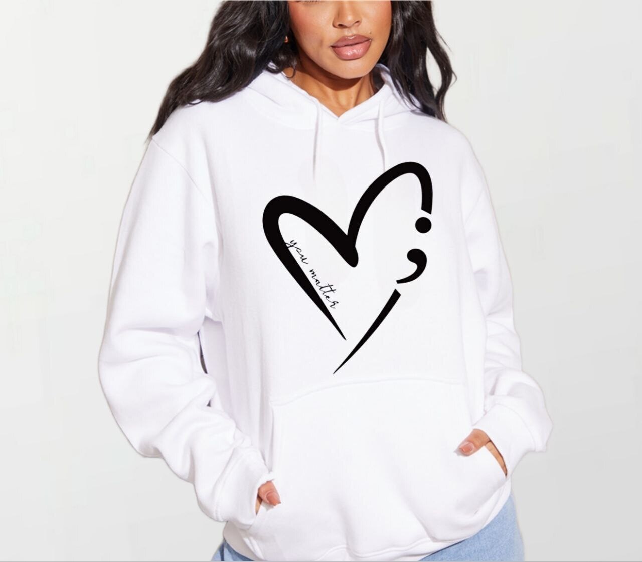 You matter semi_Women&#39;s Elite Hoodie white