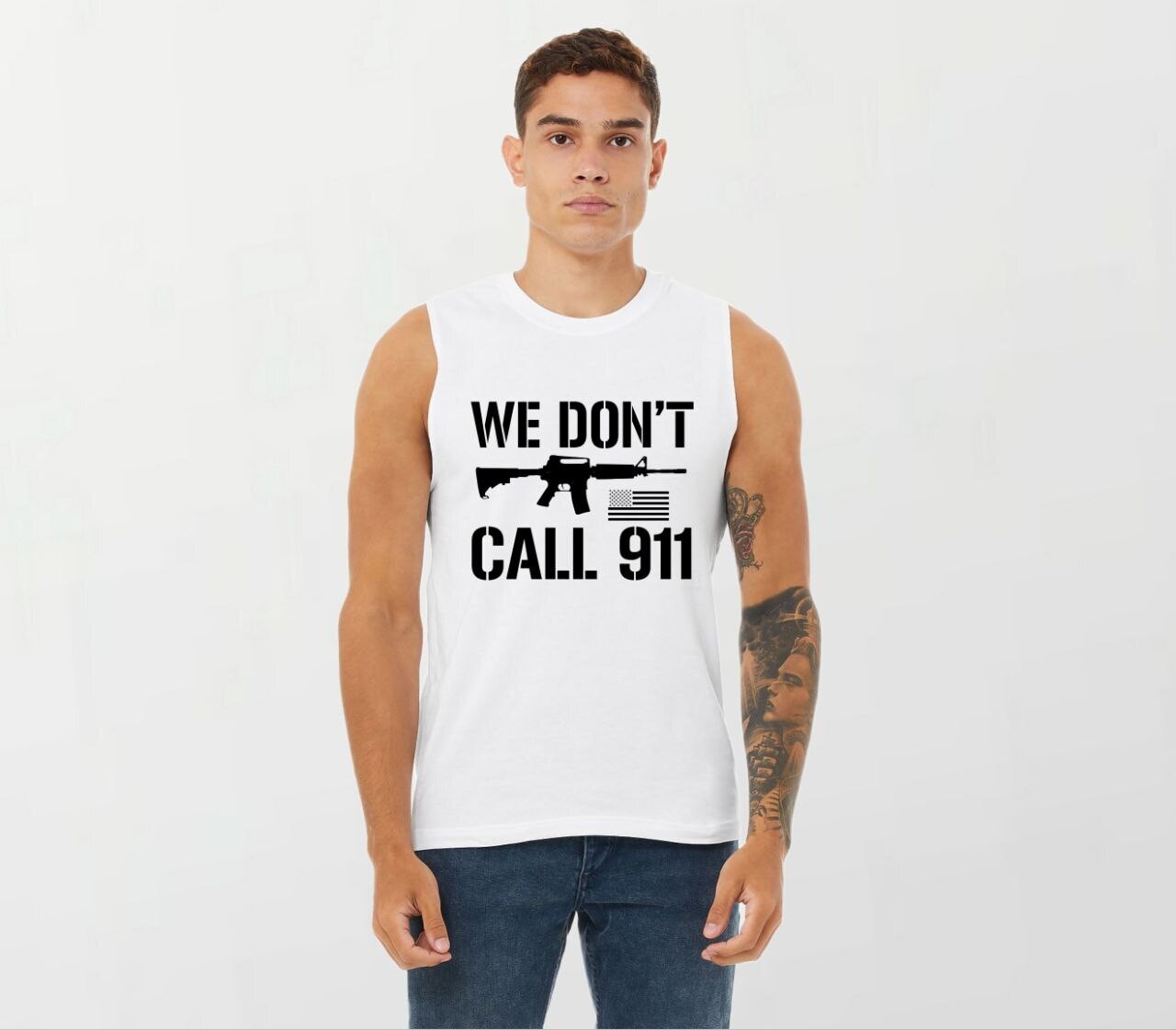 We don&#39;t call_Elite Sleeveless Tee white