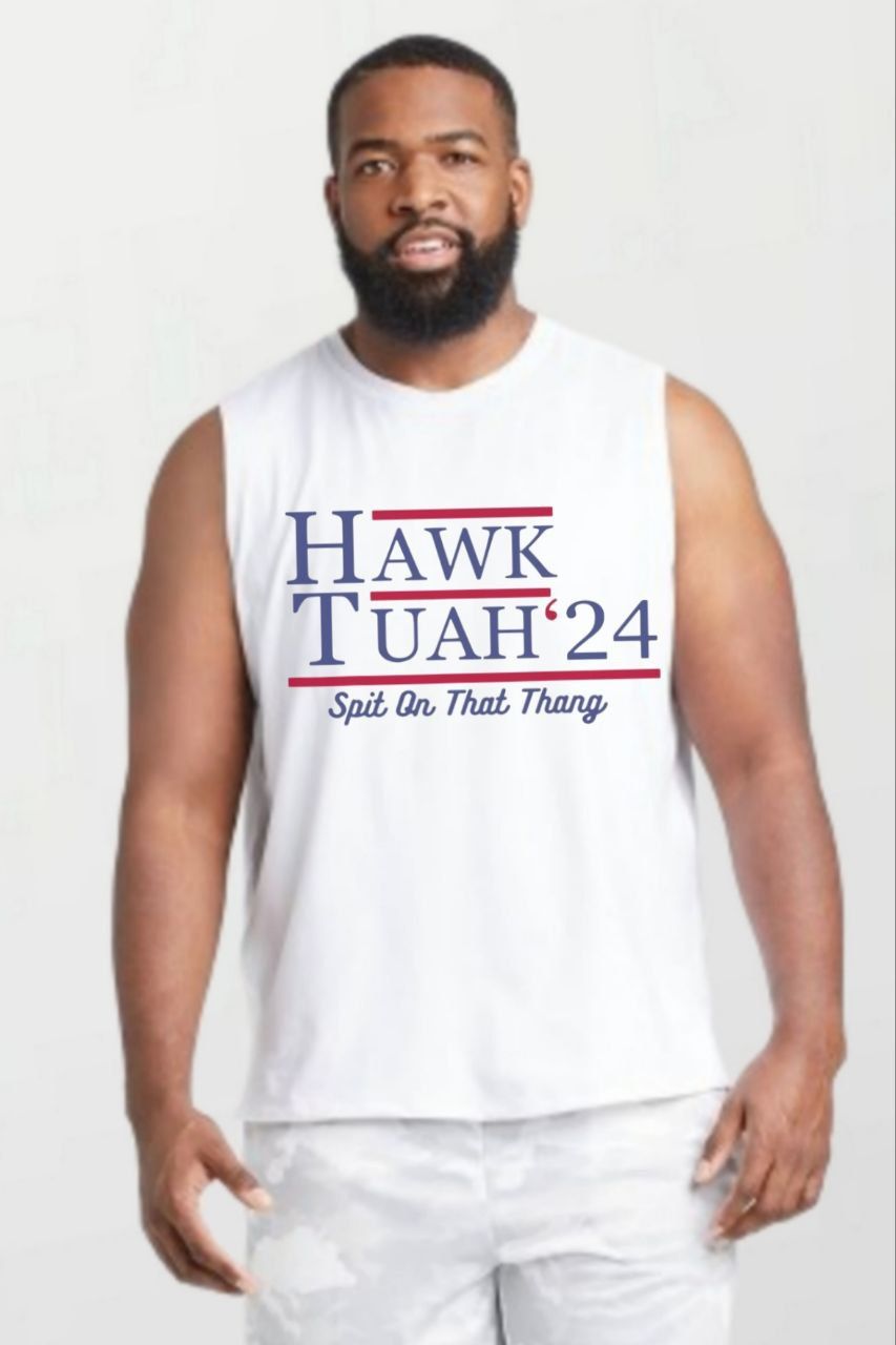 Hawk Tuah 24_Elite Sleeveless Tee white