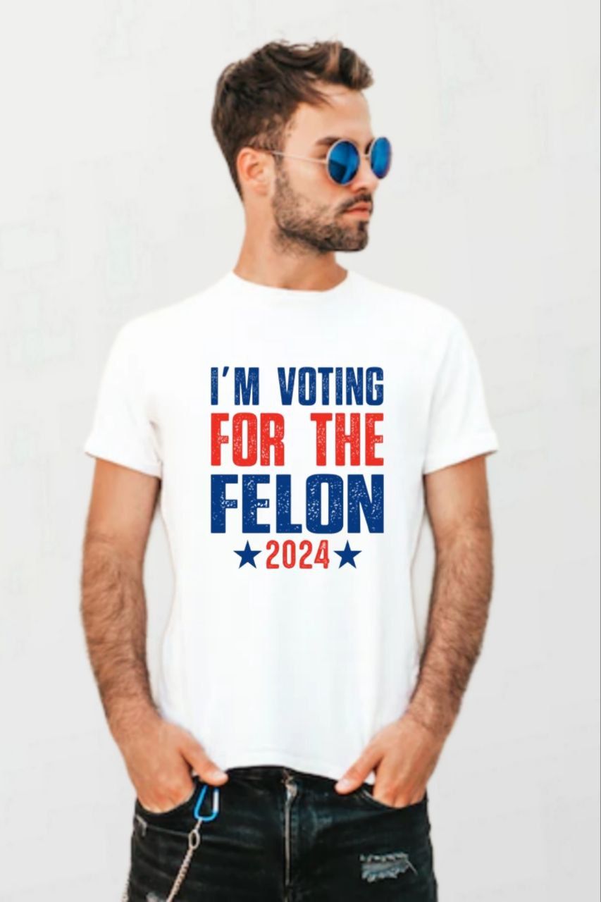 Im voting felon_Elite Tee white