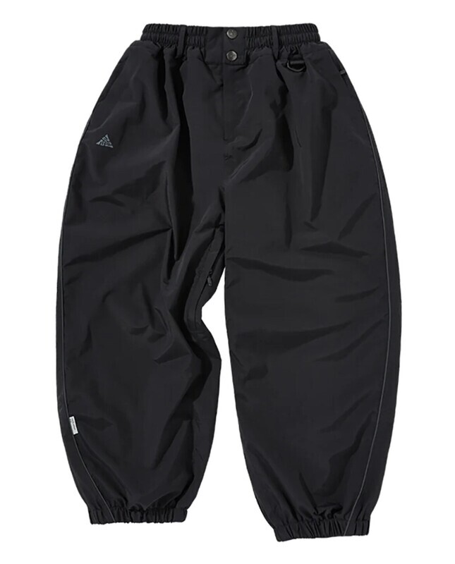 Black Loose Fit Snowpants