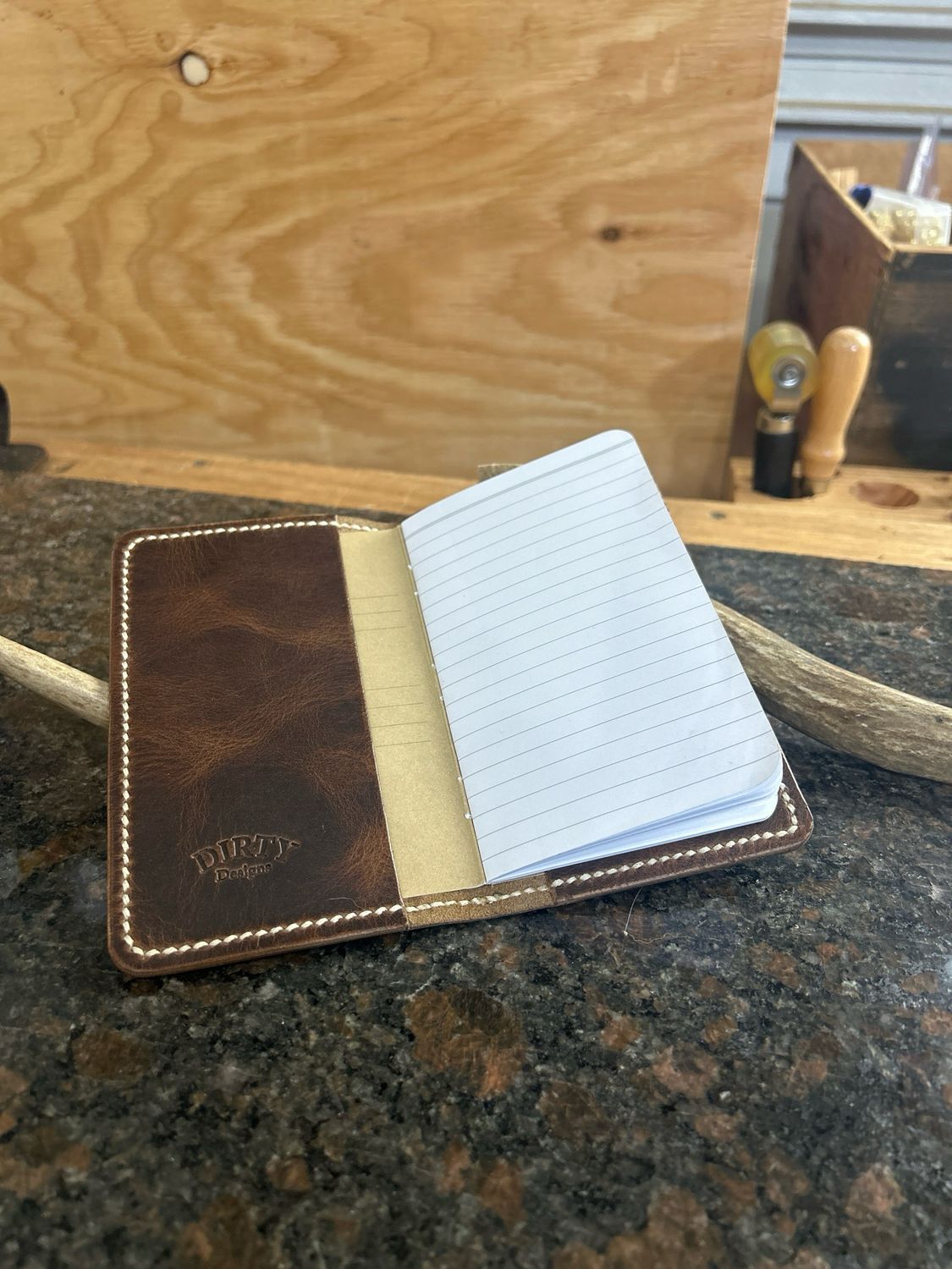 Mini Journal/notebook Cover ( Nut Brown 3-4 Oz Horween)