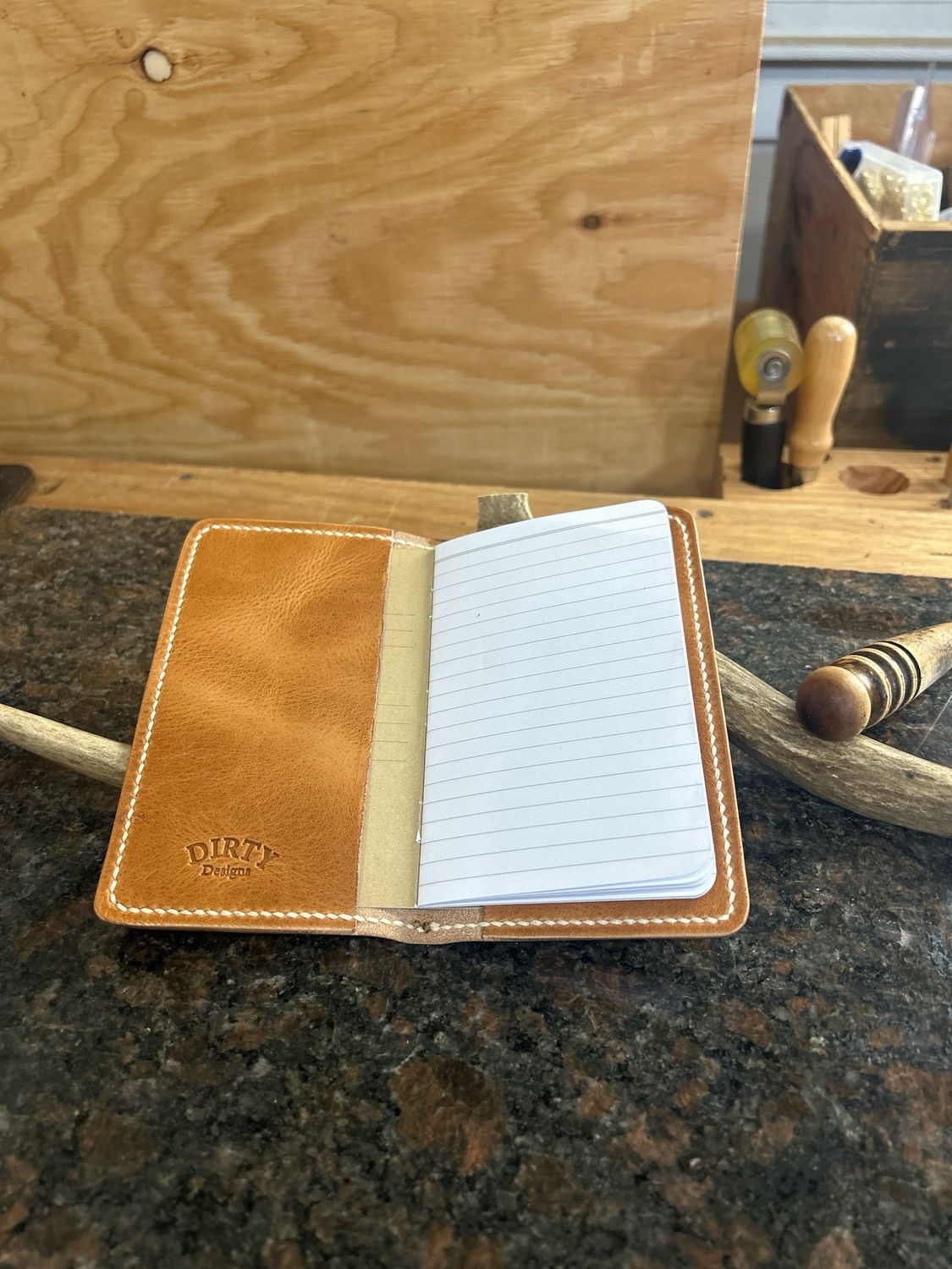 Mini Journal/notebook Cover (Natural 3-4 Oz Horween)