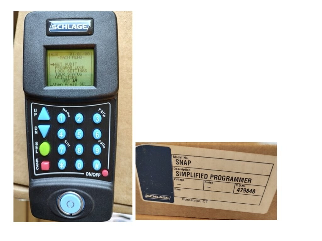 SCHLAGE SNAP PROGRAMMER FOR COBRA LOCKS