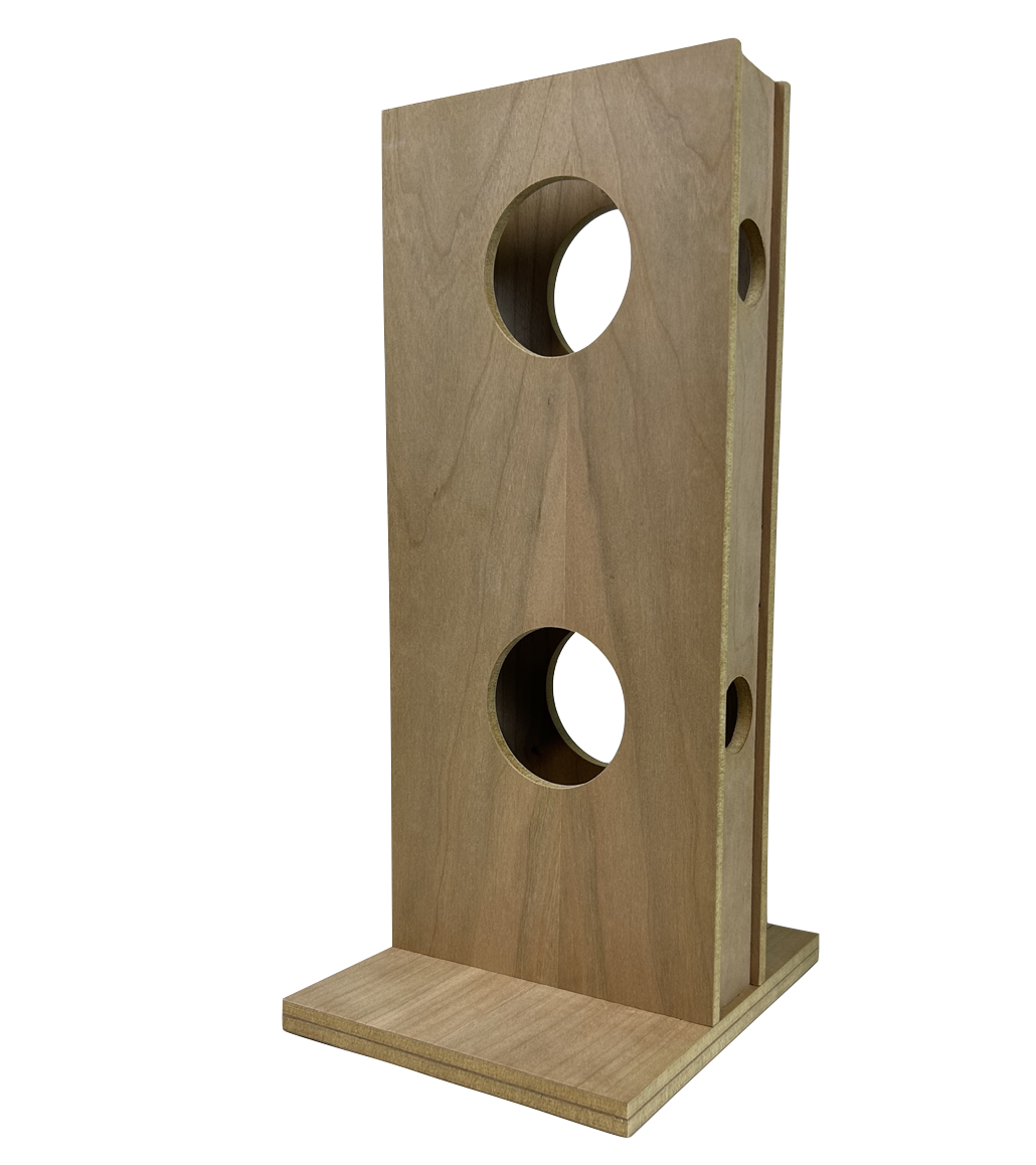 ANSI 161 prep, two hole lockset block, unfinished cherry wood, &quot;B&quot; stock