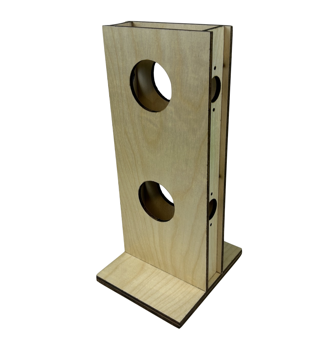 ANSI 161 prep, two hole lockset block, clear coated birch