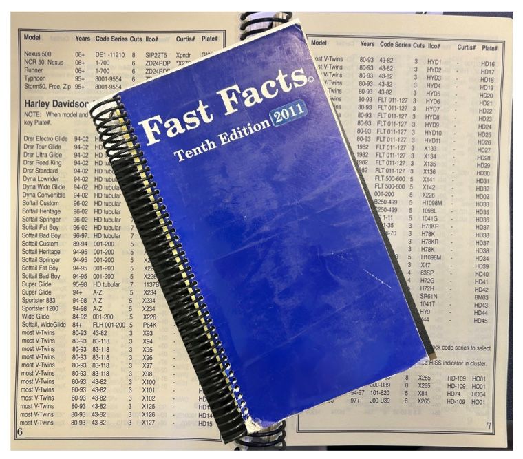 Fast Facts Vehicle Key info book