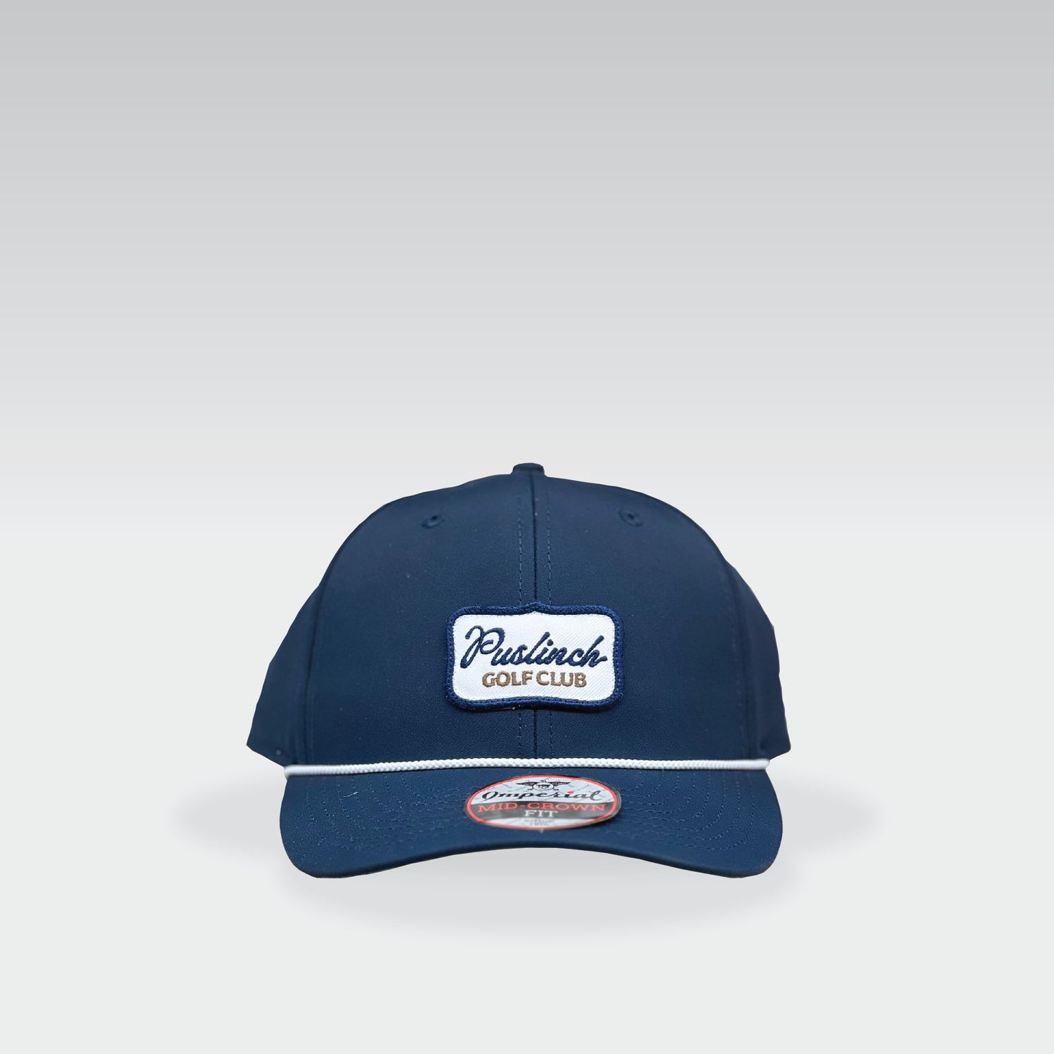 Imperial Wingman Cap - Retro Rectangle Patch, Color: Navy/White Rope