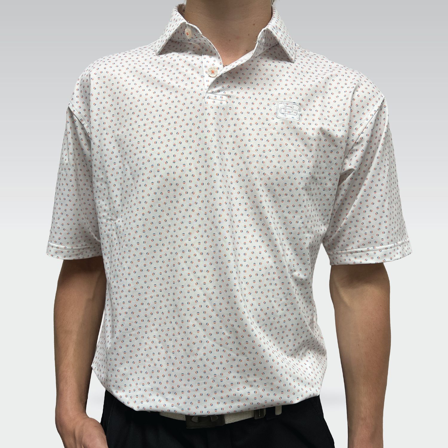 FJ CA Bounce Print - 34332/34374, Color: White/Orange/Blue, Size: XXL