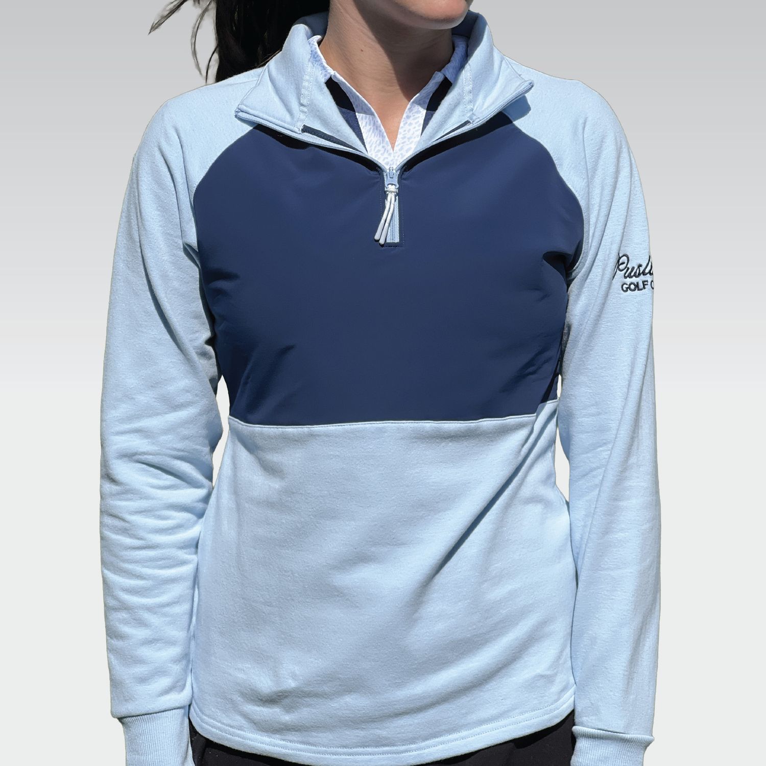 FJ W Hybird 1/4 Zip - 33466 Skyway/Navy