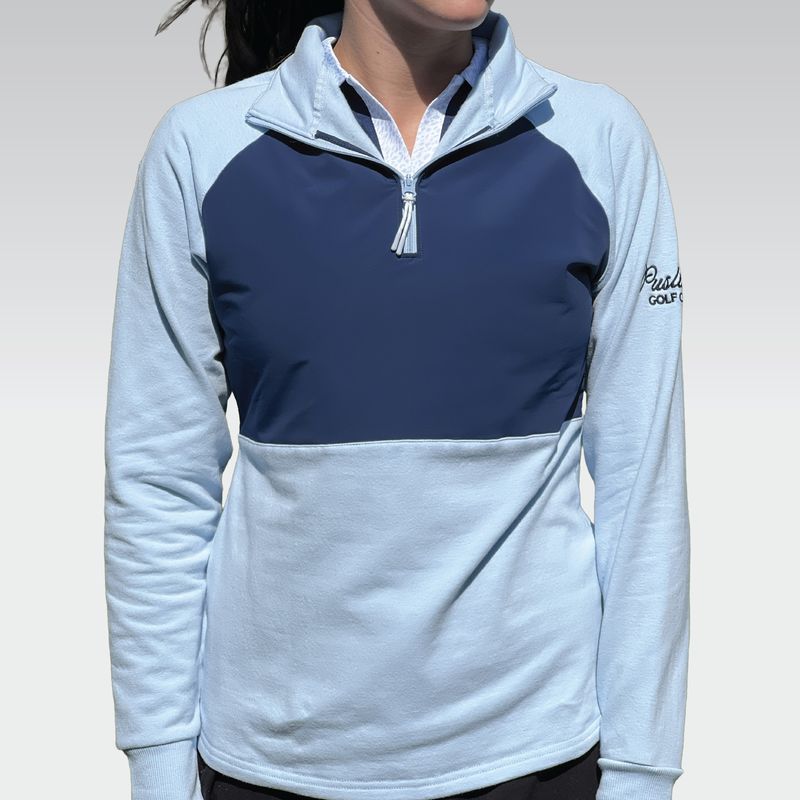 FJ W Hybird 1/4 Zip - 33466 Skyway/Navy