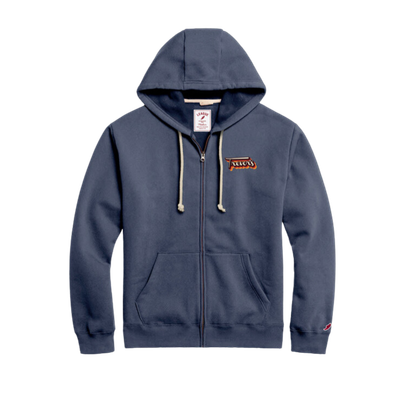 Denim Zip Up Sweatshirt