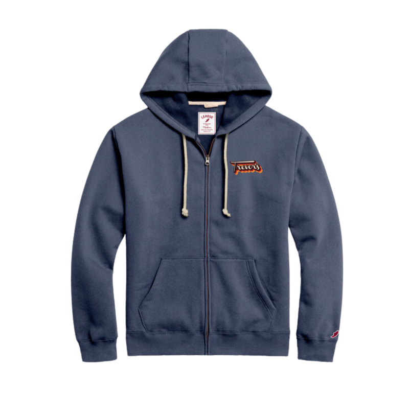 Denim Zip Up Sweatshirt