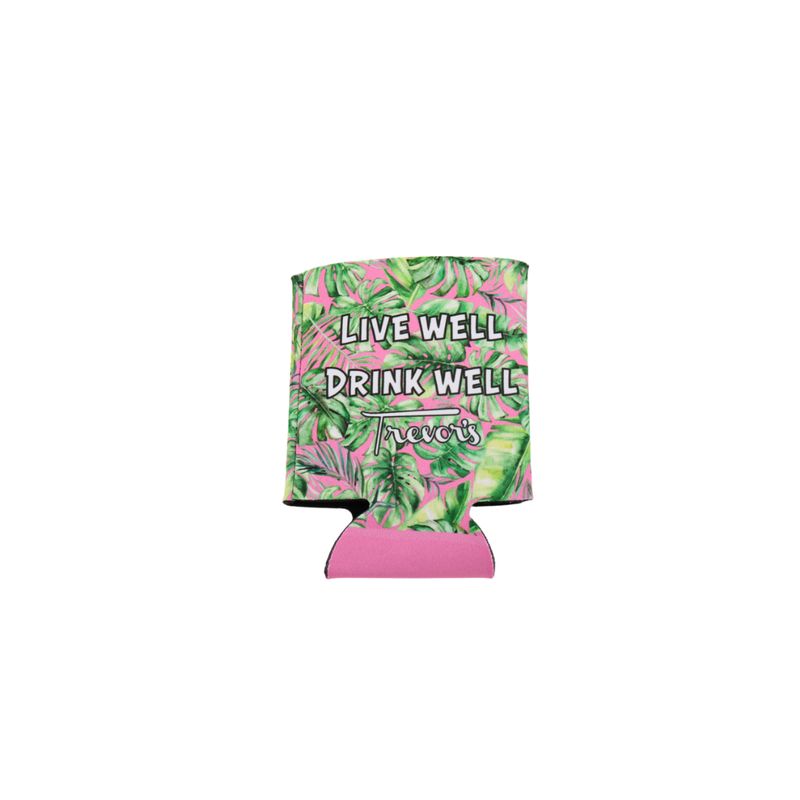 Live Well Drink Well Palm Tree Koozie