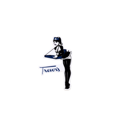 Trevor&#39;s Cigar Girl Sticker