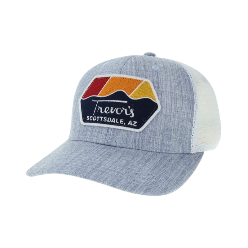 Melange Grey/White Snap Back with Patch Hat