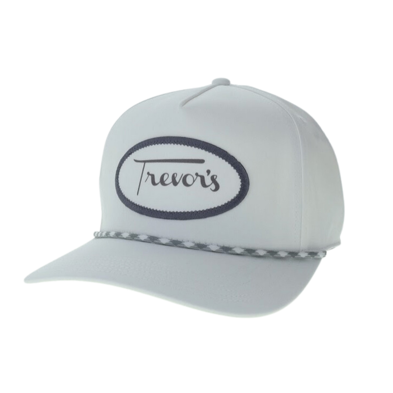 Trevors White and Grey Caddy Hat