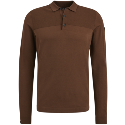 Vanguard Long sleeve polo viscose blend