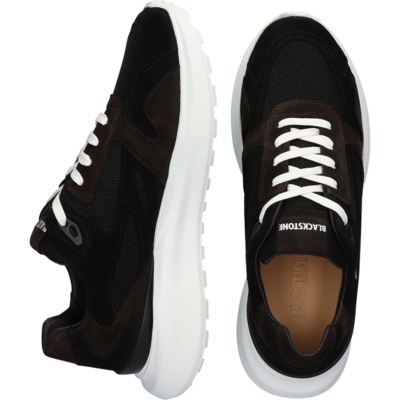 Blackstone sneaker zwart suede stoere zool