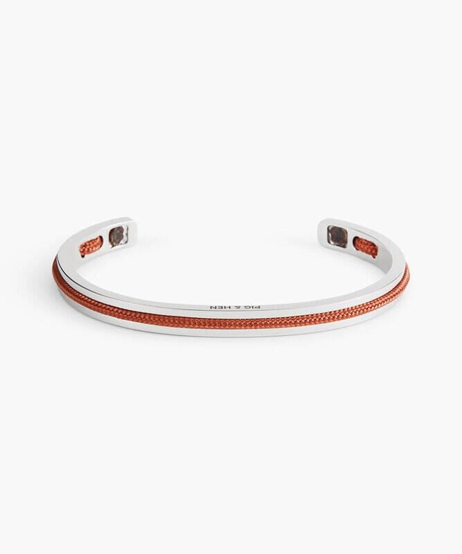 Pig &amp; Hen armband navarch 6mm  red/silver