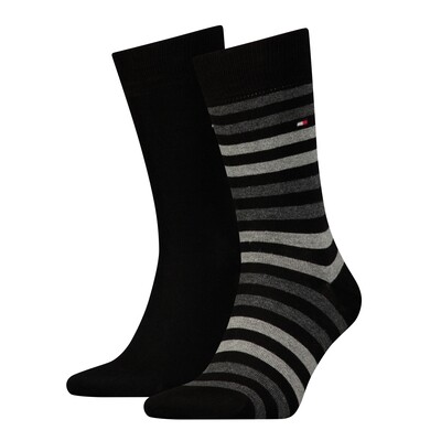 Hilfiger sokken sok 2-pair katoen streep en uni