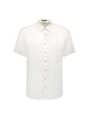 No Excess Shirt Short Sleeve Linen Solid