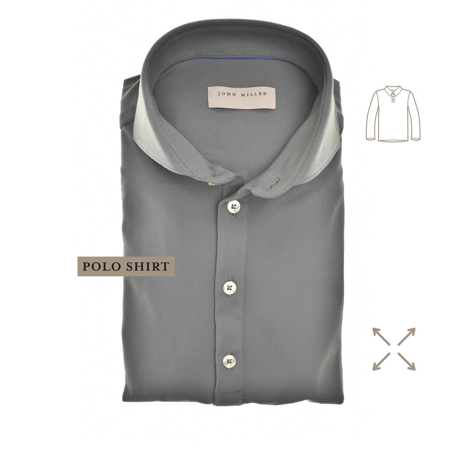 John Miller Shirts Plain:Polo shirt