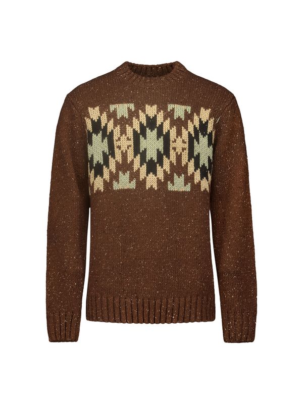 No Excess Pullover Crewneck Jacquard Pattern