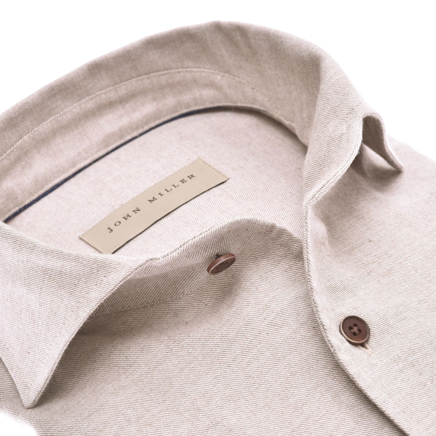 John Miller Shirts Plain:Overhemd