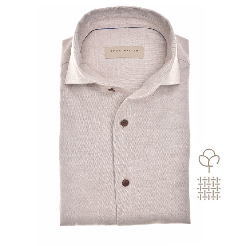 John Miller Shirts Plain:Overhemd