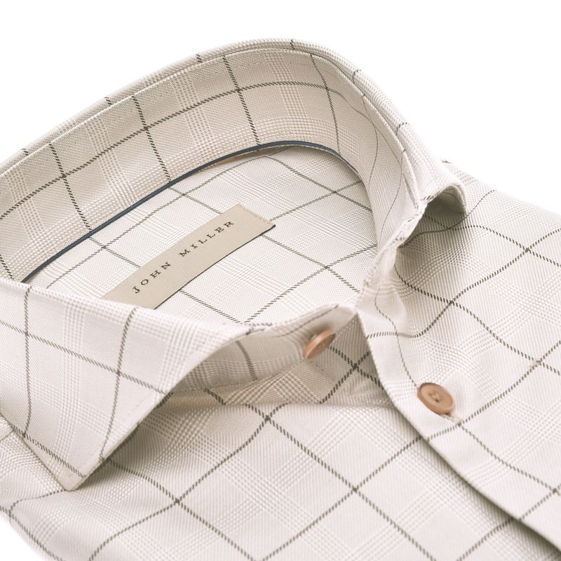 John Miller Shirts Check:Overhemd
