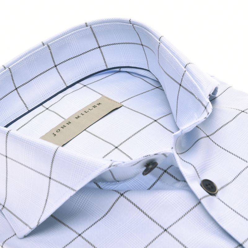 John Miller Shirts Check:Overhemd