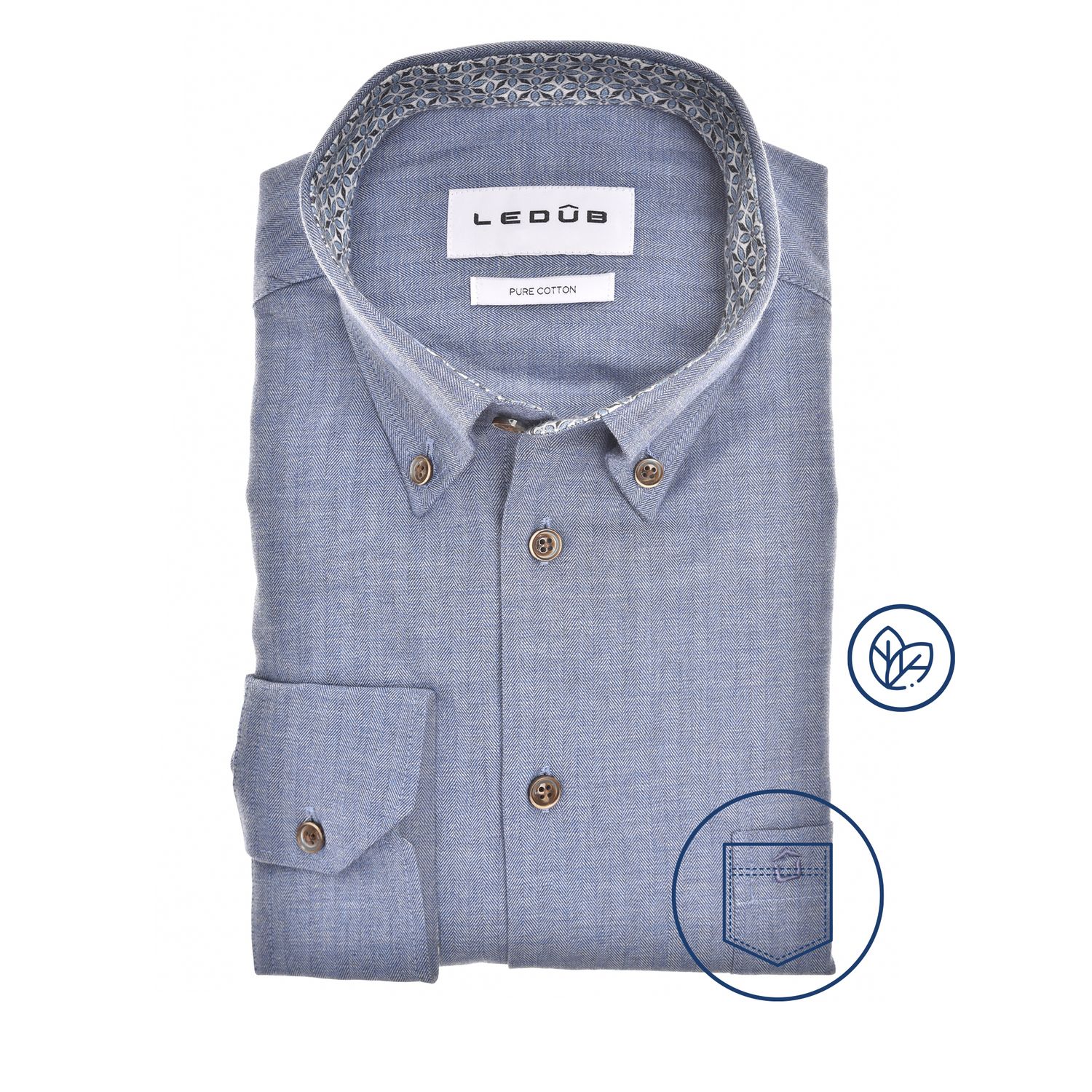 Ledub Shirts Plain:Overhemd