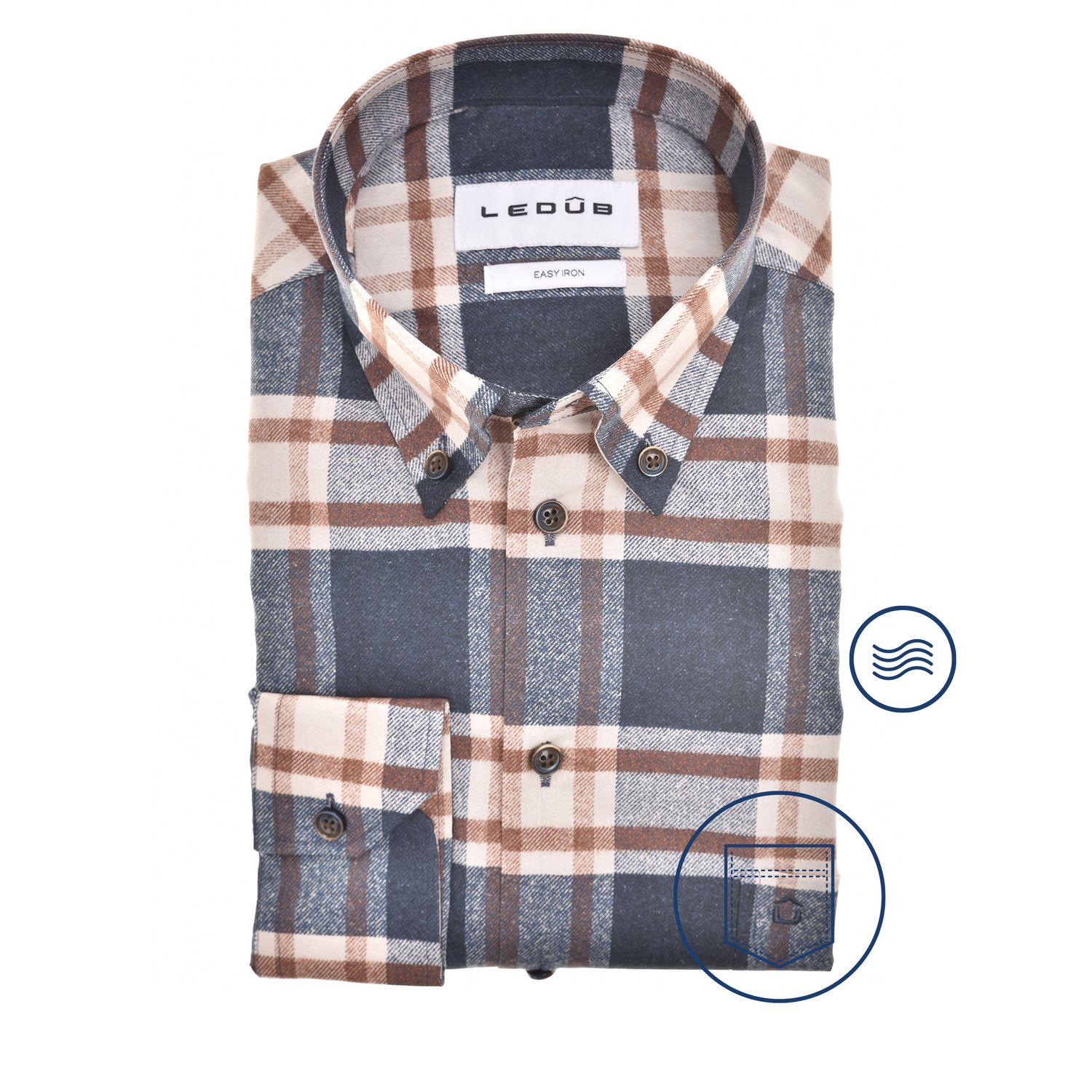 Ledub Shirts Check:Overhemd