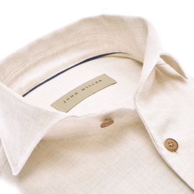 John Miller Shirts Plain:Overhemd
