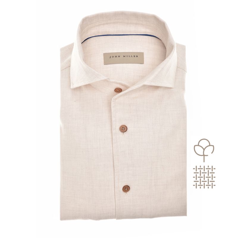 John Miller Shirts Plain:Overhemd