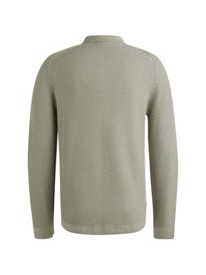 Cast Iron Long sleeve polo cotton modal