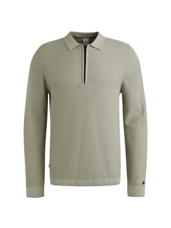 Cast Iron Long sleeve polo cotton modal