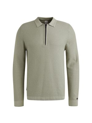 Cast Iron Long sleeve polo cotton modal