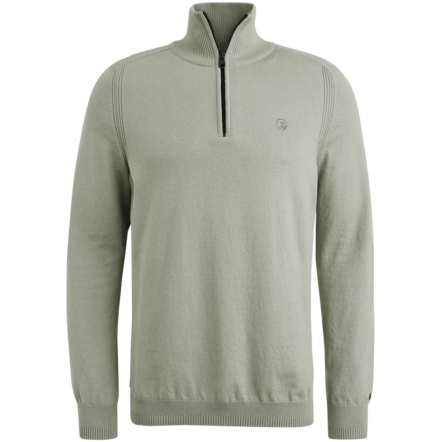 Cast Iron Half zip collar cotton stretch
