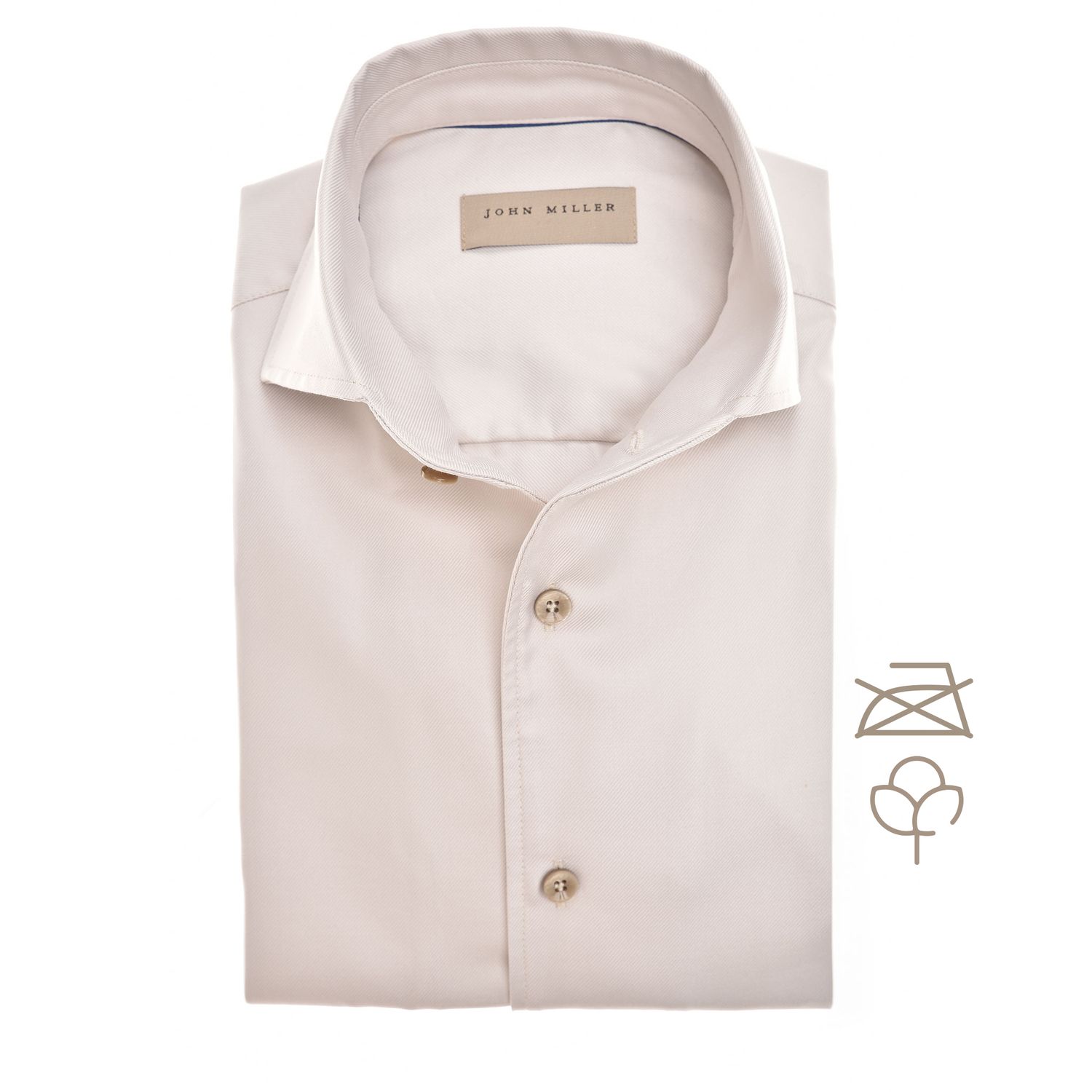 John Miller Shirts Plain:Overhemd