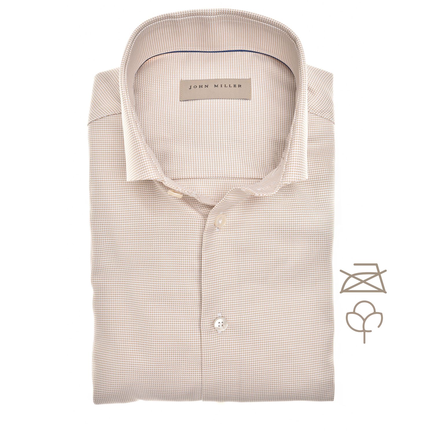 John Miller Shirts Plain:Overhemd